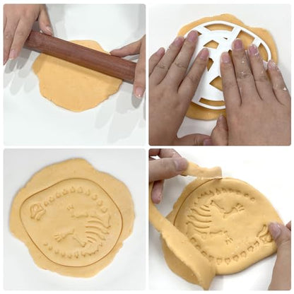 4 Pcs Dinosaur Cookie Cutters Dinosaur Skeleton Fossil Cookie Cutters Stegosaurus T (4 Count)