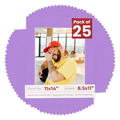 11x14 Mat for 8.5x11 Photo (25 Count)