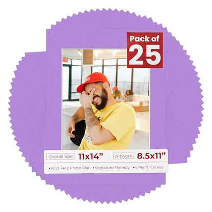 11x14 Mat for 8.5x11 Photo (25 Count)