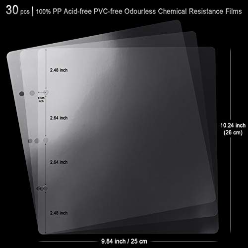 30 Sheets 9.84 x 10.24" Clear Insert Page Protectors Film (30 Count)