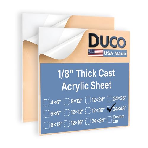 Duco White Cast Acrylic Sheets 1 (2 Count)