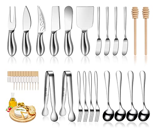 Silver Cheese Knife Set For Charcuterie Board Accessories