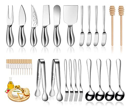Silver Cheese Knife Set For Charcuterie Board Accessories