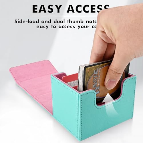 MTG Deck Box Holds 120+ Single Sleeved Cards Commander Deck Box