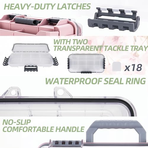 Universal Fishing Tackle Box with Two Small Tackle Tray