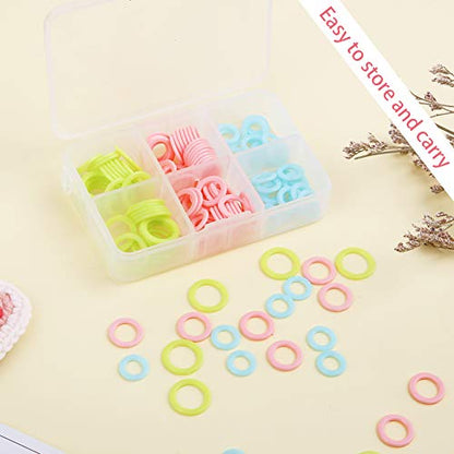 180 PCS Stitch Markers for Crocheting (180 Count)