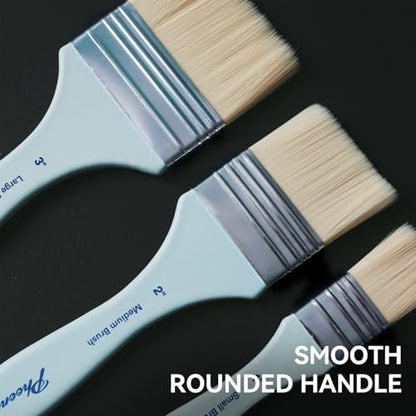 Flat Paint Brush Set (3 Count)