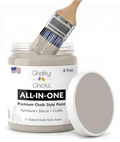 Wolf Gray 8 Fl Oz Chalk Paint for Furniture All in One