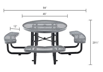 46" Round Picnic Table