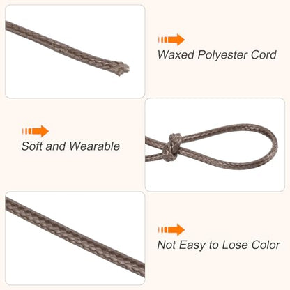 Waxed Cord 2.5mm Waxed Polyester Cord 87 Yard Wax String for Bracelet Making