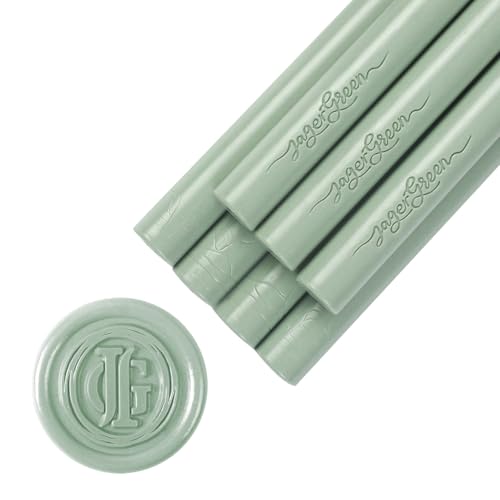 8 Pcs 11mm Green Glue Gun Wax Seal Sticks for Envelopes Seal (8 Count)
