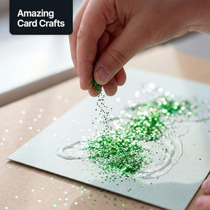 Craft Glitter Shaker Emerald Green Holographic 110g Ultrafine (3.8 Ounce)