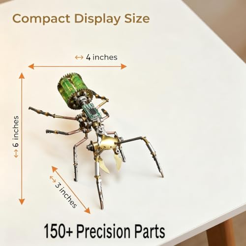 Steampunk 3D Metal Ant Puzzle Model for Adults