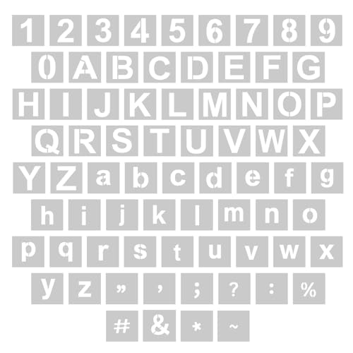 1 Inch 72 Pcs Letter Stencils (72 Count)