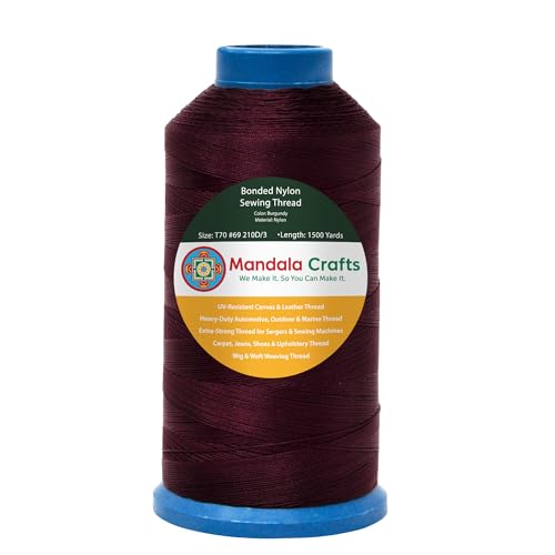 Size 69 210D T70 Burgundy Bonded Nylon Thread (4500 Foot )