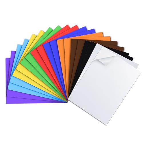 20pack 10 Colors Self Adhesive Foam Sheets 6x9 Inch 2mm (20 Count)