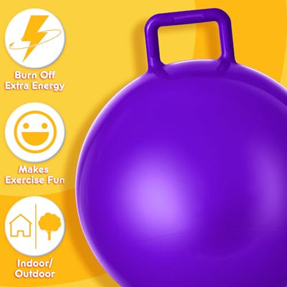 3 Pcs 22 Inch Bouncing Ball with Handle (3 Count)