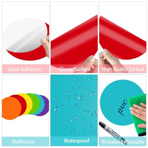 6" Round Large Colored Stickers Labels