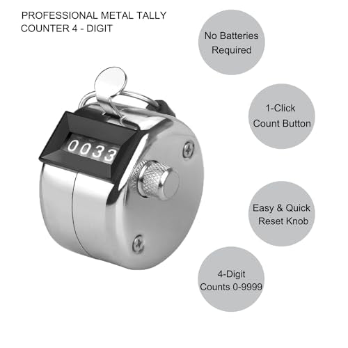 Metal Hand Tally Counter Clicker Counter