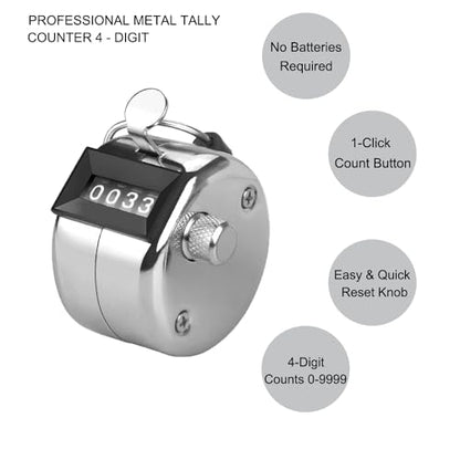Metal Hand Tally Counter Clicker Counter