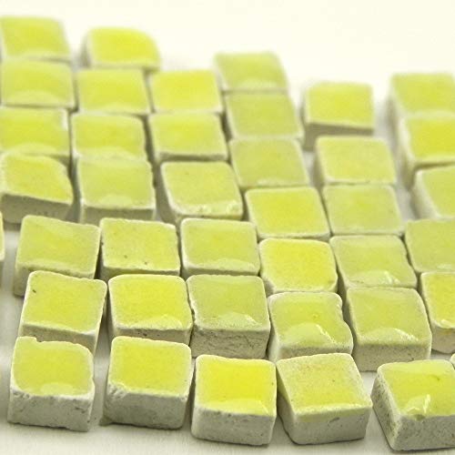 1000 Moroccan Handmade Mini Tiles for DIY Mosaic Artwork Home Decoration 5mm 0.19inch Lemon (1000 Count)