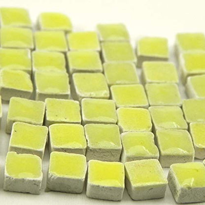 1000 Moroccan Handmade Mini Tiles for DIY Mosaic Artwork Home Decoration 5mm 0.19inch Lemon (1000 Count)