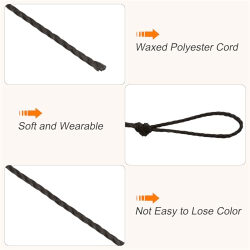 Waxed Cord 0.45mm Waxed Thread 87 Yard Wax String Leather Cord for Bracelet Making