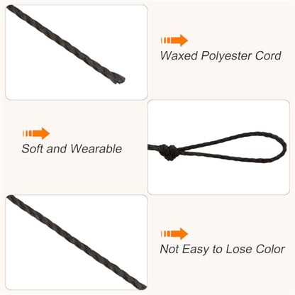 Waxed Cord 0.45mm Waxed Thread 87 Yard Wax String Leather Cord for Bracelet Making