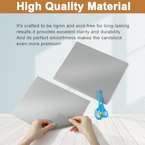 40 Sheets Silver Shimmer Cardstock 8.5 x 11 Metallic Paper 75lb (40 Count)