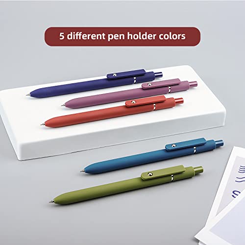 Gel Pens 5 Pcs 0.5mm Fine Point Smooth Writing Pens Cute Pens