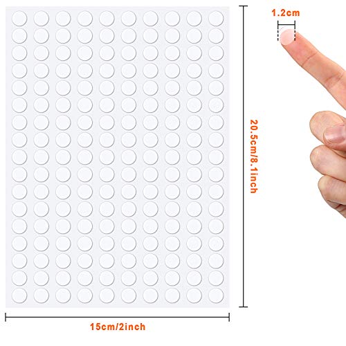 3000 Pcs Double Sided Adhesive Dots Clear Glue Point Tape Stickers Balloon Glue Round Mini No Traces Adhesive Sticker Dot Sticker for Classroom Decor Craft DIY Office (3000 Count)