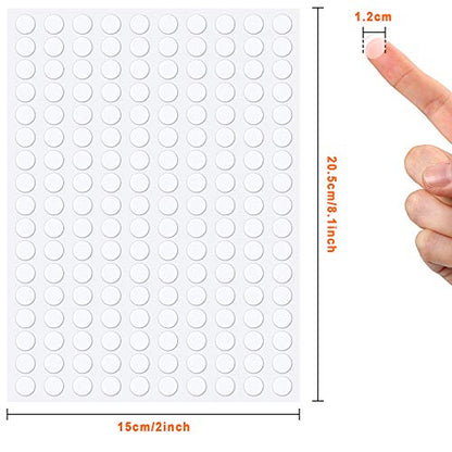 3000 Pcs Double Sided Adhesive Dots Clear Glue Point Tape Stickers Balloon Glue Round Mini No Traces Adhesive Sticker Dot Sticker for Classroom Decor Craft DIY Office (3000 Count)
