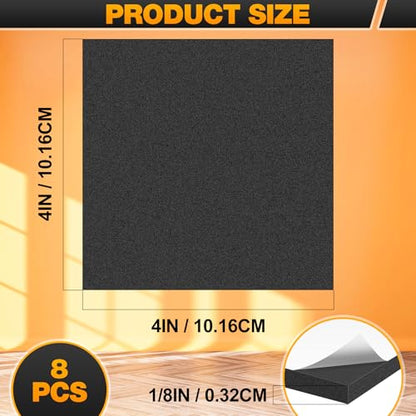 8 PCS Adhesive Foam Padding Sheets Closed Cell Self Adhesive Sticky Foam Pads (8 Count)