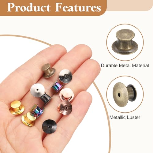 40Pcs Metal Locking Pin Backs (40 Count)