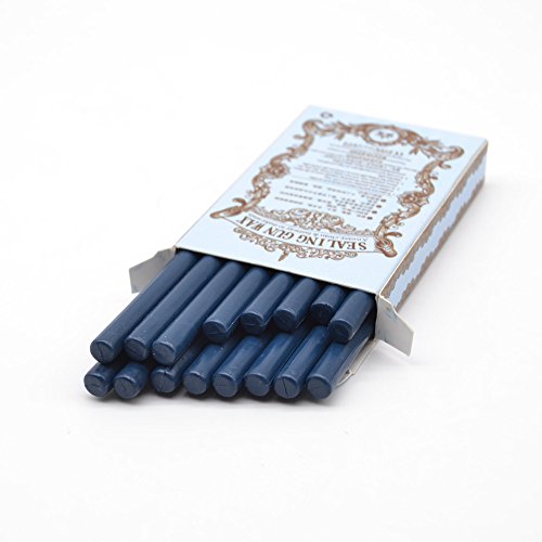 Navy Blue Mini Glue Gun Sealing Wax Stick for Metal Stamp (16 Count)