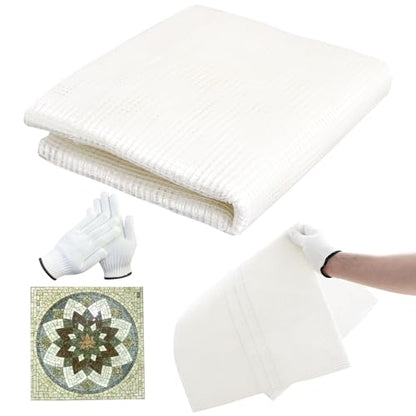 36" x 118" Mosaic Mesh for for Back Mounted Tile with Gloves