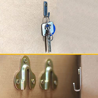20pcs Heavy Duty Hanger 304 Stainless Steel Wall Mounted Mini J Hook for Mirror Picture Frames Hanging Wire (20 Count)