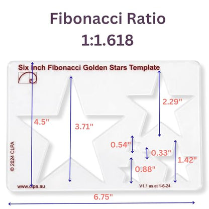 Fibonacci 6" Star Drawing Template