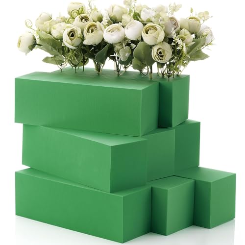 8 Pcs Reusable Floral Foam Blocks 9 x 3 x 3 Water Weather Resistant Dry Floral Foam for Artificial Flower Arrangements Outdoor Flower Boxes Outside Hanging Planters Wedding Home Decor