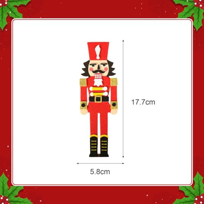 12 Pack Nutcracker Craft Kit for Kids Make You Own Foam Stickers Ornament DIY Christmas Arts and Crafts fo Chirstmas Party Supplies Christmas Tree Decoration (12 Count)