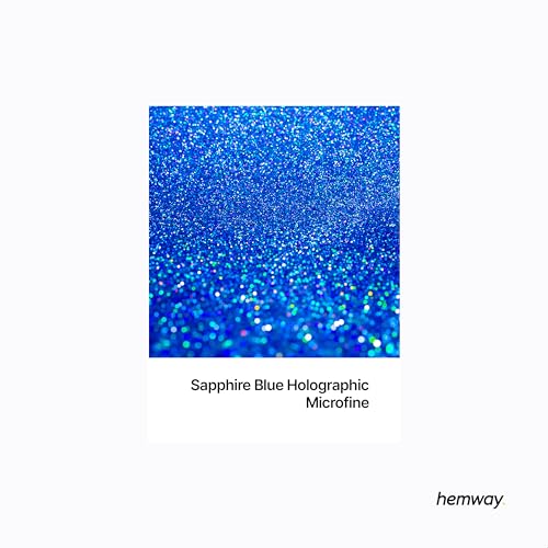 Craft Glitter Sapphire Blue Holographic 100g Microfine Glitter (100 Gram)