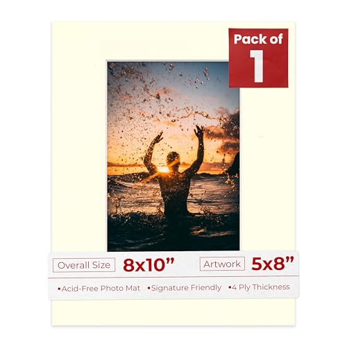 8x10 Mat Bevel Cut for 5x8 Photos
