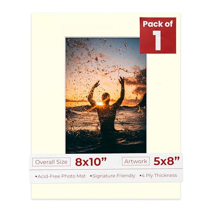 8x10 Mat Bevel Cut for 5x8 Photos