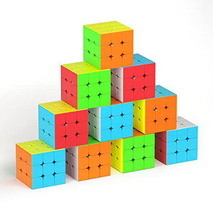 Full Size 3x3x3 Speed Cube Set (10 Count)