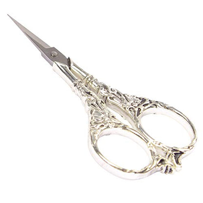 Vintage European Style Scissors Stainless Steel for Cross Stitch Cutting Embroidery Sewing Handcraft Craft Art Work DIY Tool