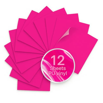 Neon Pink PU Heat Transfer Vinyl (12 Count)