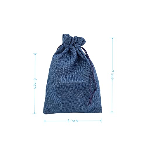 Pack of 25 Burlap Gift Bags with Drawstring Linen Jewelry Pouches Wedding Hessian Jute Bags for Birthday and Treat Pouches Party Wedding Favors Gift