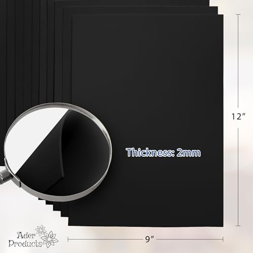 Black EVA Foam Sheets for Crafts (15 Count)