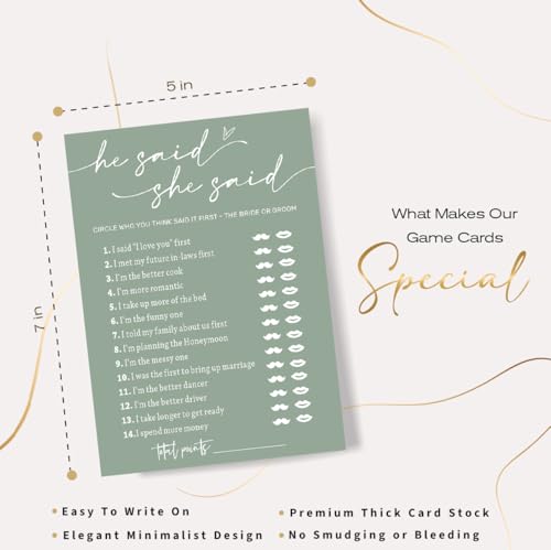 Bridal Shower Games Cards (25 Count)