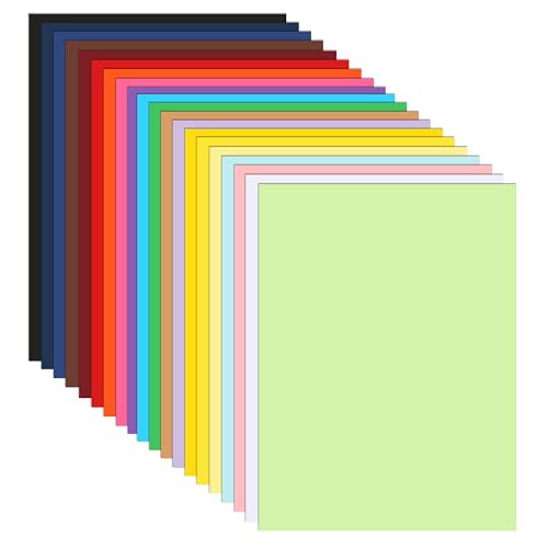 40 Sheets 20 Assorted Colors Cardstock 8.5 x 11 Craft Paper 75lb (40 Count)